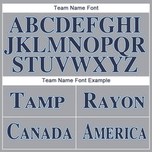 Загрузить изображение в средство просмотра галереи, Custom Gray Navy-Powder Blue Baseball Jersey