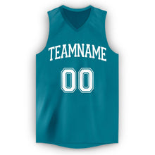 Загрузить изображение в средство просмотра галереи, Custom Teal White V-Neck Basketball Jersey