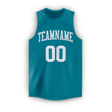 Загрузить изображение в средство просмотра галереи, Custom Teal White Round Neck Basketball Jersey