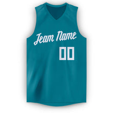 Загрузить изображение в средство просмотра галереи, Custom Teal White V-Neck Basketball Jersey
