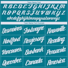 Загрузить изображение в средство просмотра галереи, Custom Teal White V-Neck Basketball Jersey