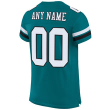 Загрузить изображение в средство просмотра галереи, Custom Teal White-Black Mesh Authentic Football Jersey