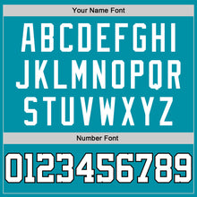 Загрузить изображение в средство просмотра галереи, Custom Teal White-Black Round Neck Rib-Knit Basketball Jersey