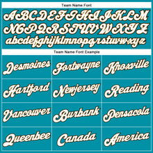 Загрузить изображение в средство просмотра галереи, Custom Teal White Pinstripe White-Old Gold Authentic Basketball Jersey