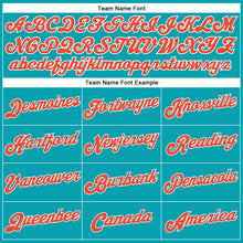 Загрузить изображение в средство просмотра галереи, Custom Teal White Pinstripe Orange-White Authentic Basketball Jersey