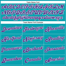 Загрузить изображение в средство просмотра галереи, Custom Teal White Pinstripe Purple-White Authentic Basketball Jersey