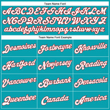 Загрузить изображение в средство просмотра галереи, Custom Teal White Pinstripe White-Red Authentic Basketball Jersey