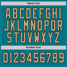 Load image into Gallery viewer, Custom Teal Old Gold-Black Hockey Jersey