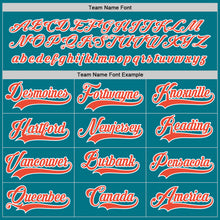 Загрузить изображение в средство просмотра галереи, Custom Teal Orange-White Hockey Jersey