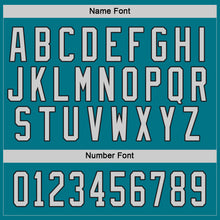 Загрузить изображение в средство просмотра галереи, Custom Teal Gray-Black Hockey Jersey