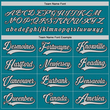 Загрузить изображение в средство просмотра галереи, Custom Teal Gray-Black Hockey Jersey