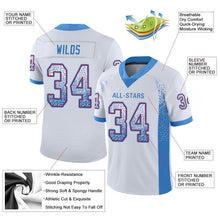 Load image into Gallery viewer, Custom White Powder Blue-Red Drift Fashion Football Jersey