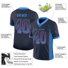 Загрузить изображение в средство просмотра галереи, Custom Navy Powder Blue-Red Drift Fashion Football Jersey