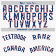 Laden Sie das Bild in den Galerie-Viewer, Custom White Royal-Red Baseball Jersey