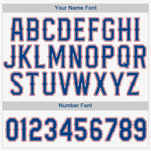 Laden Sie das Bild in den Galerie-Viewer, Custom White Royal-Red Baseball Jersey