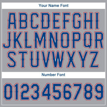 Загрузить изображение в средство просмотра галереи, Custom Gray Royal-Red Baseball Jersey