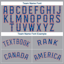 Загрузить изображение в средство просмотра галереи, Custom Gray Royal-Red Baseball Jersey