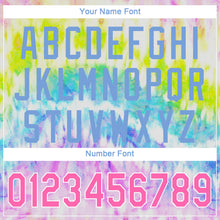 Загрузить изображение в средство просмотра галереи, Custom Tie Dye Pink-Light Blue 3D Rainbow Authentic Baseball Jersey