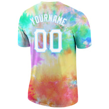 Загрузить изображение в средство просмотра галереи, Custom Tie Dye White-Light Blue 3D Performance T-Shirt