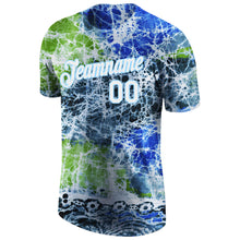 Загрузить изображение в средство просмотра галереи, Custom Tie Dye White-Light Blue 3D Performance T-Shirt
