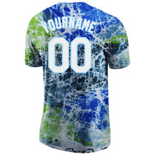 Загрузить изображение в средство просмотра галереи, Custom Tie Dye White-Light Blue 3D Performance T-Shirt