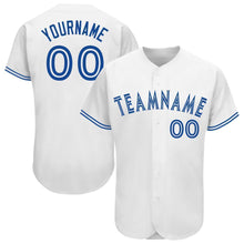 Laden Sie das Bild in den Galerie-Viewer, Custom White Royal Baseball Jersey
