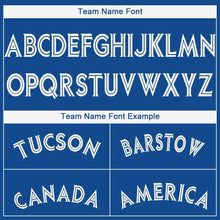 Laden Sie das Bild in den Galerie-Viewer, Custom Royal White Baseball Jersey