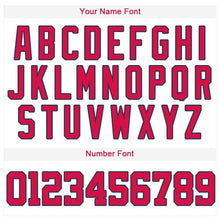 Charger l'image dans la galerie, Custom White Red-Navy Baseball Jersey