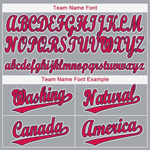 Загрузить изображение в средство просмотра галереи, Custom Gray Red-Navy Baseball Jersey