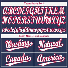 Загрузить изображение в средство просмотра галереи, Custom Navy White-Red Baseball Jersey