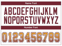 Загрузить изображение в средство просмотра галереи, Custom Gold Burgundy-White Drift Fashion Football Jersey