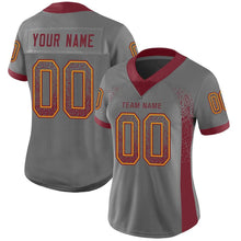 Charger l'image dans la galerie, Custom Gray Burgundy-Gold Drift Fashion Football Jersey