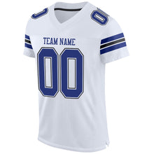 Charger l'image dans la galerie, Custom White Royal-Black Mesh Authentic Football Jersey