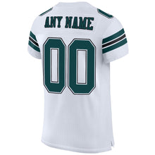 Загрузить изображение в средство просмотра галереи, Custom White Midnight Green-Black Mesh Authentic Football Jersey