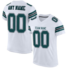 Загрузить изображение в средство просмотра галереи, Custom White Midnight Green-Black Mesh Authentic Football Jersey