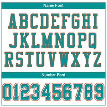 Load image into Gallery viewer, Custom White Aqua-Orange Mesh Authentic Football Jersey