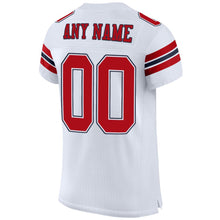 Загрузить изображение в средство просмотра галереи, Custom White Red-Navy Mesh Authentic Football Jersey