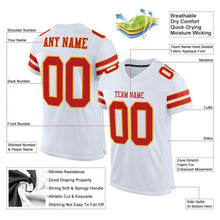 Charger l'image dans la galerie, Custom White Scarlet-Gold Mesh Authentic Football Jersey