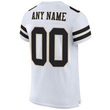 Загрузить изображение в средство просмотра галереи, Custom White Black-Vegas Gold Mesh Authentic Football Jersey