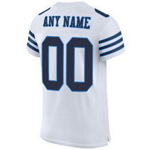 Загрузить изображение в средство просмотра галереи, Custom White Navy-Powder Blue Mesh Authentic Football Jersey