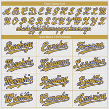 Laden Sie das Bild in den Galerie-Viewer, Custom White Old Gold-Royal Authentic Baseball Jersey