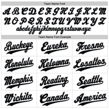 Charger l'image dans la galerie, Custom White Black Pinstripe Black-Gray Authentic Baseball Jersey