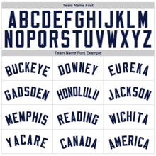 Charger l'image dans la galerie, Custom White Navy Pinstripe Navy-Gray Authentic Baseball Jersey