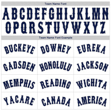 Charger l'image dans la galerie, Custom White Navy Pinstripe Navy-Gray Authentic Baseball Jersey