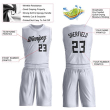 Charger l'image dans la galerie, Custom White Black Round Neck Suit Basketball Jersey