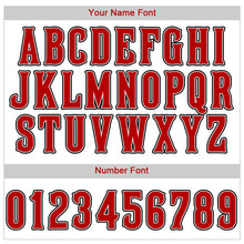 Load image into Gallery viewer, Custom White Red-Black Authentic Baseball Jersey