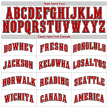 Load image into Gallery viewer, Custom White Red-Black Authentic Baseball Jersey