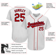 Laden Sie das Bild in den Galerie-Viewer, Custom White Red-Navy Authentic Baseball Jersey