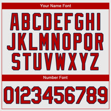 Laden Sie das Bild in den Galerie-Viewer, Custom White Red-Navy Authentic Baseball Jersey