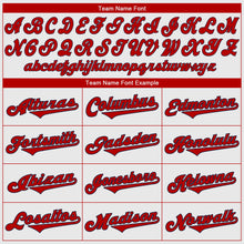Laden Sie das Bild in den Galerie-Viewer, Custom White Red-Navy Authentic Baseball Jersey